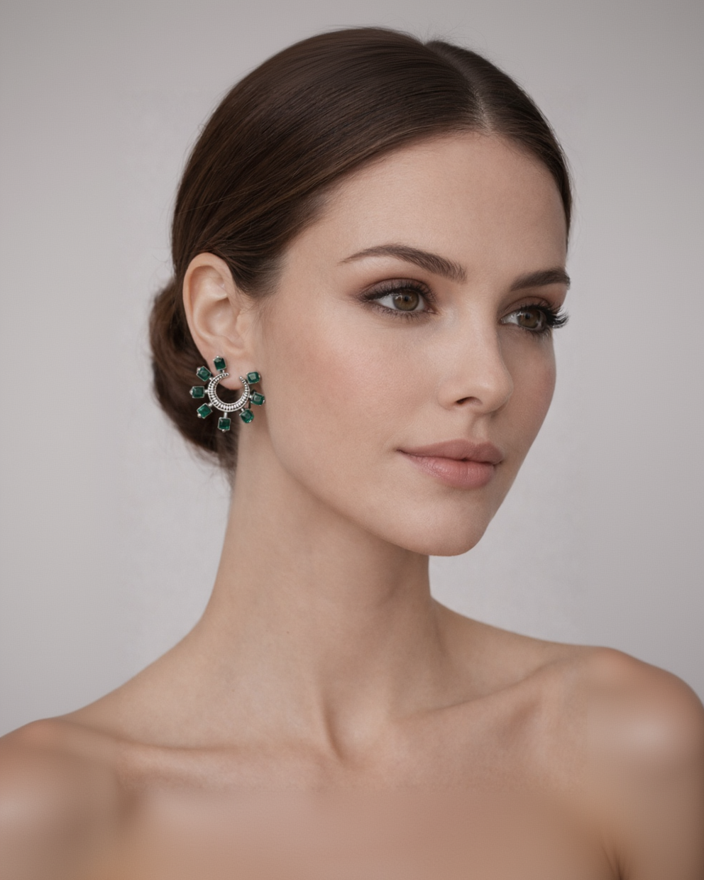 Oxidized Silver Earings Stands-G35350