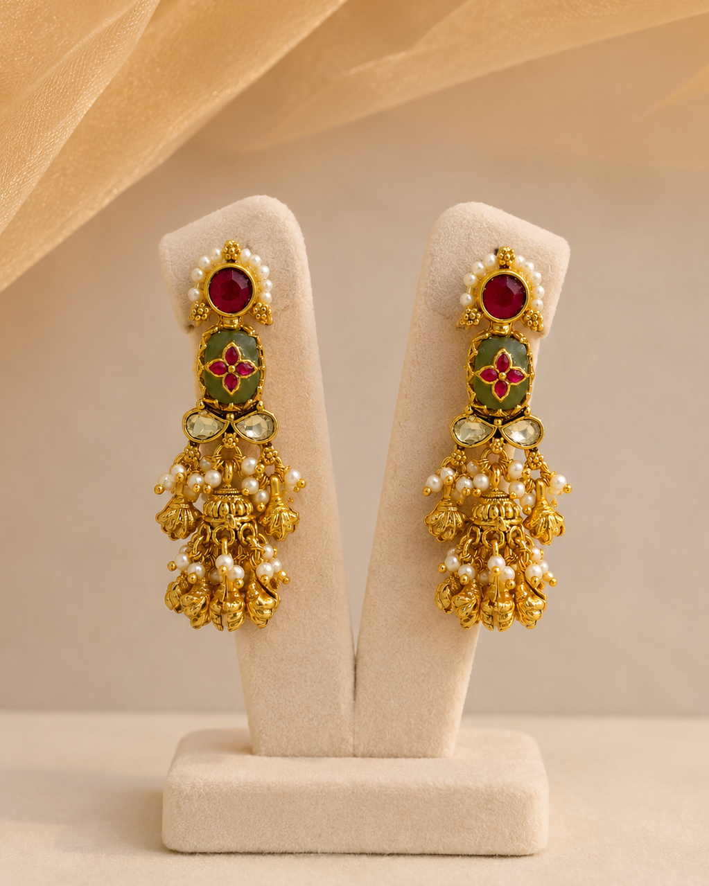 Kundan Long Necklace Set-G454800
