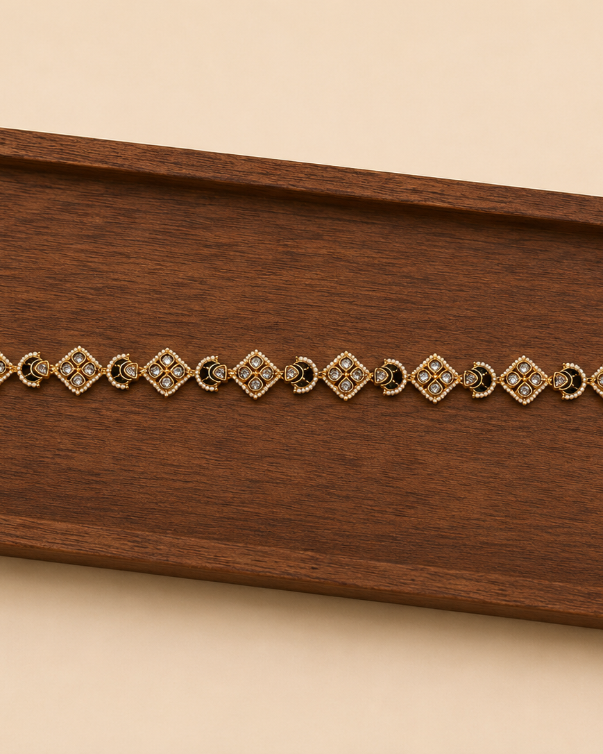 Jadau Kundan Mathapatti Hairband-G393400