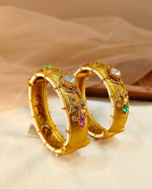 Moissanite Heritage Bangles(Set of 2)-G157100