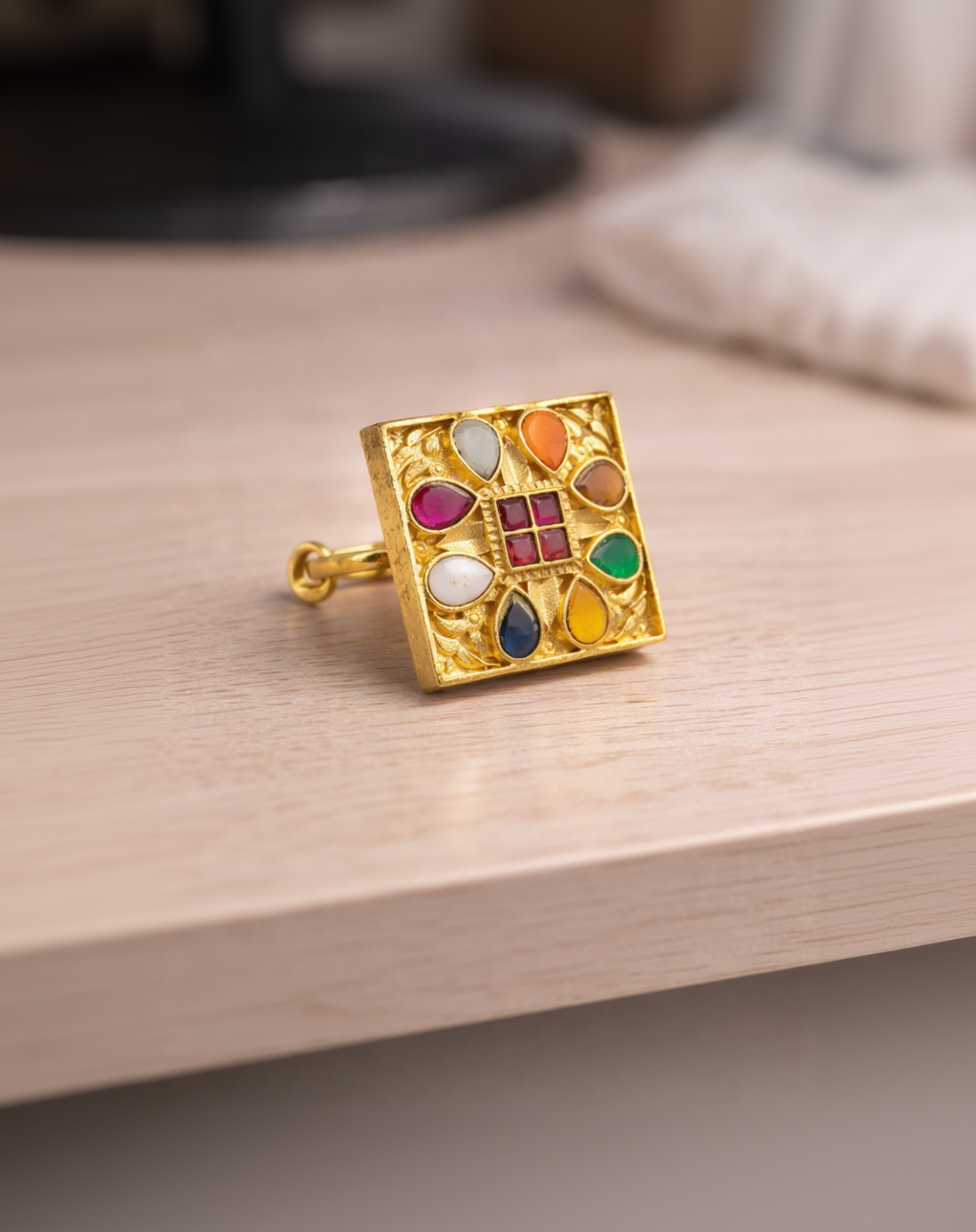 Navaratna Jadau statement ring-G352300