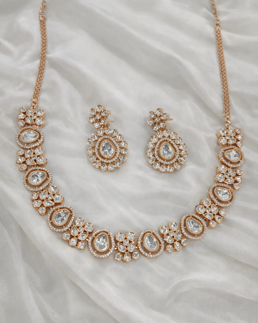 Kundan & Stone Necklace Set-G354800