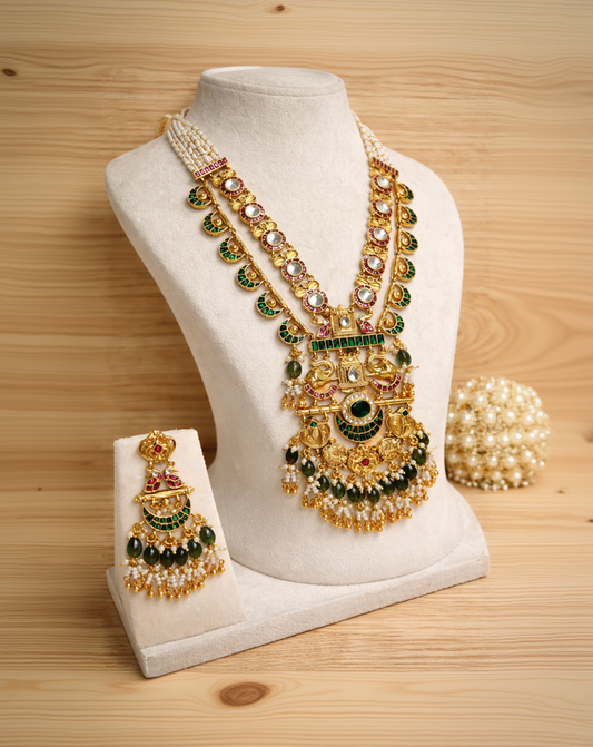 Maharani Real Jadav Heritage Long Necklace set-G3515400