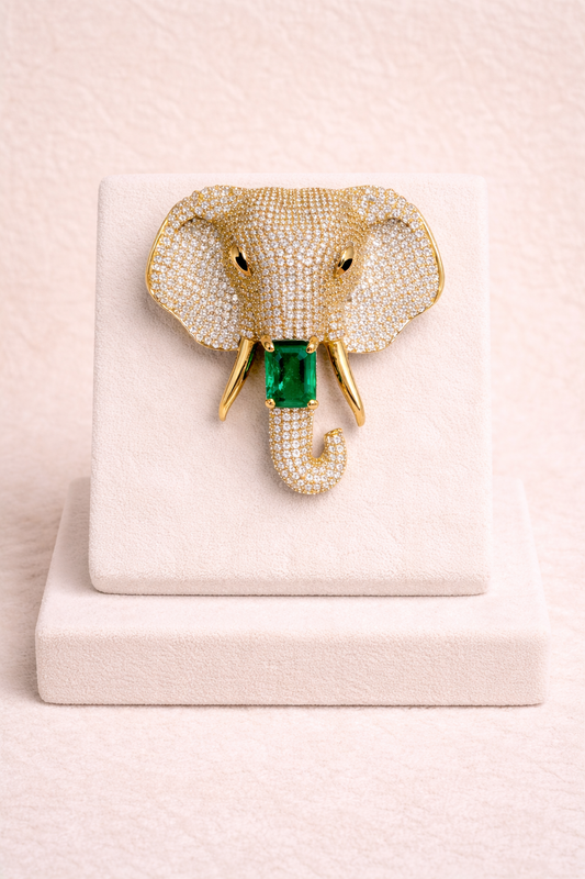Elephant Rubby Brooch-G351500