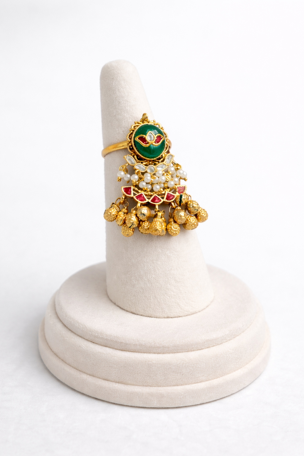 Jadau Ghungroo Statement Ring