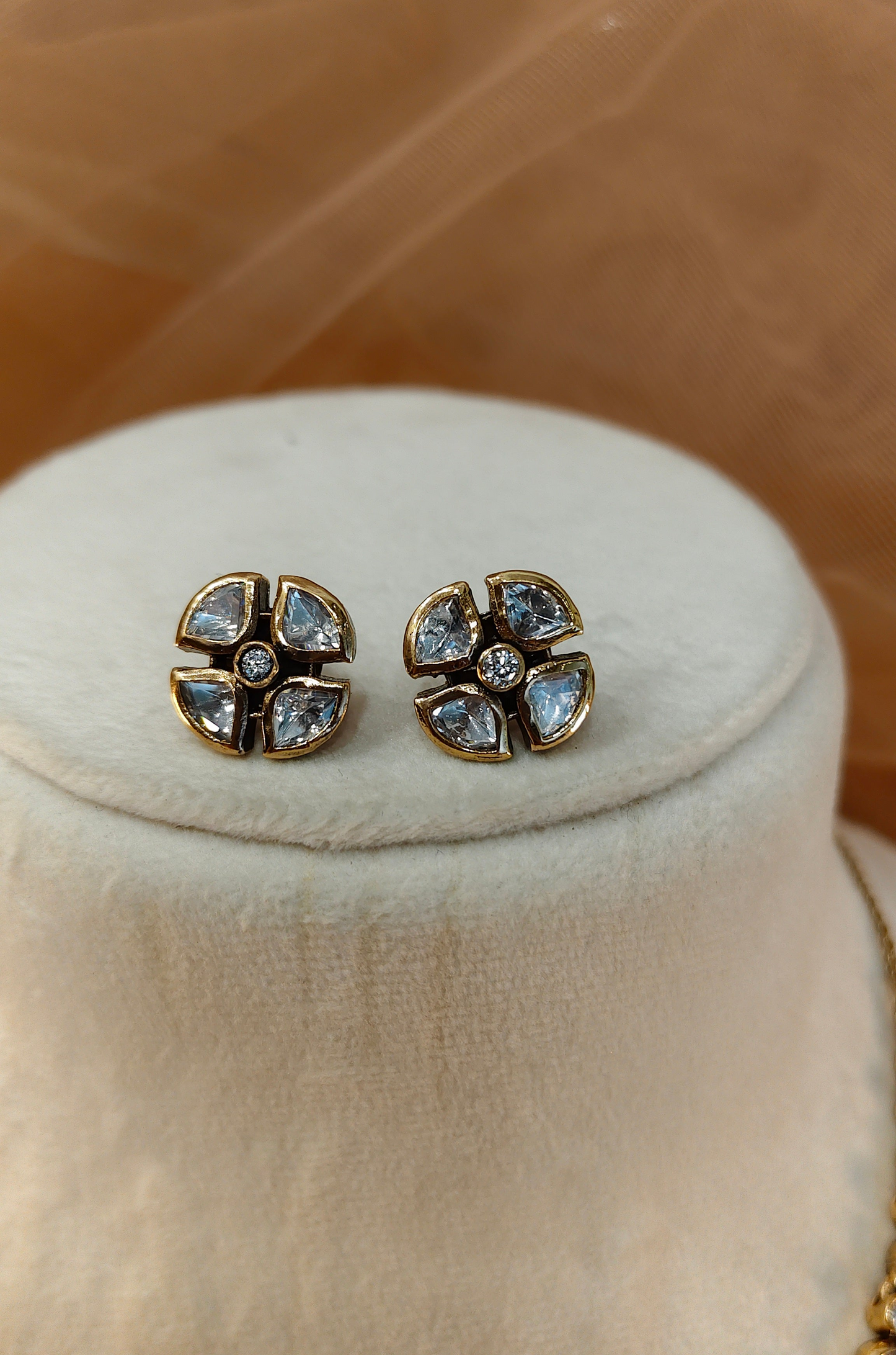 Moissanite Gold-Tone Necklace Set-G422400