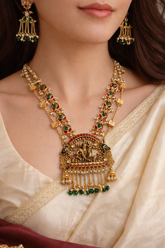 Premium Jadatar Heritage Long Necklace set