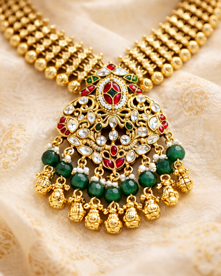 Heritage Jadau Chandan belt Kundan Necklace Set.-G356300