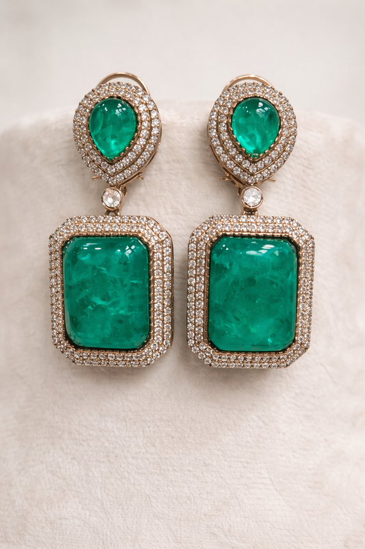 Zoya 2-Layer Mossointe Necklace Set-G359700