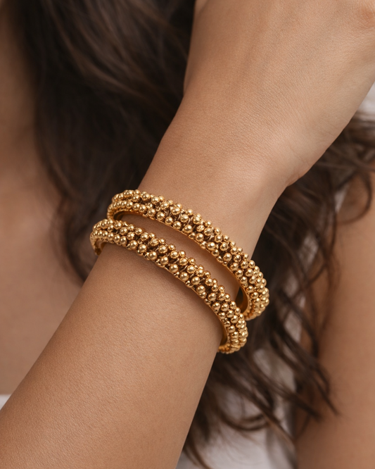 Gold Ball Ghunghru Bunch Bangles-G352800