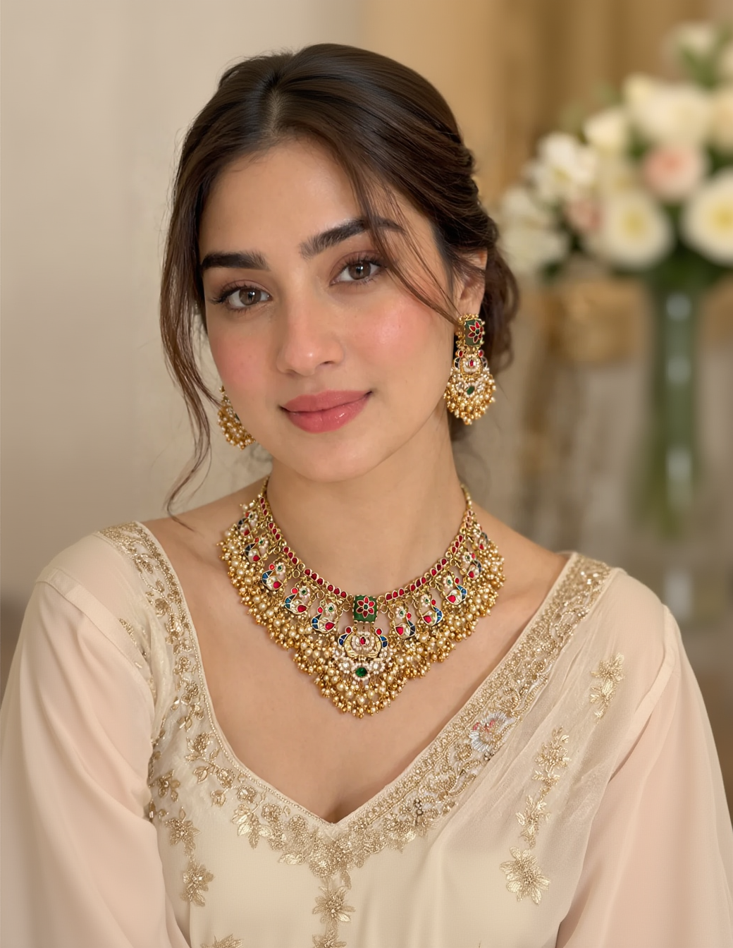 Heritage Kundan & Pearl Drop Necklace Set-G3516800