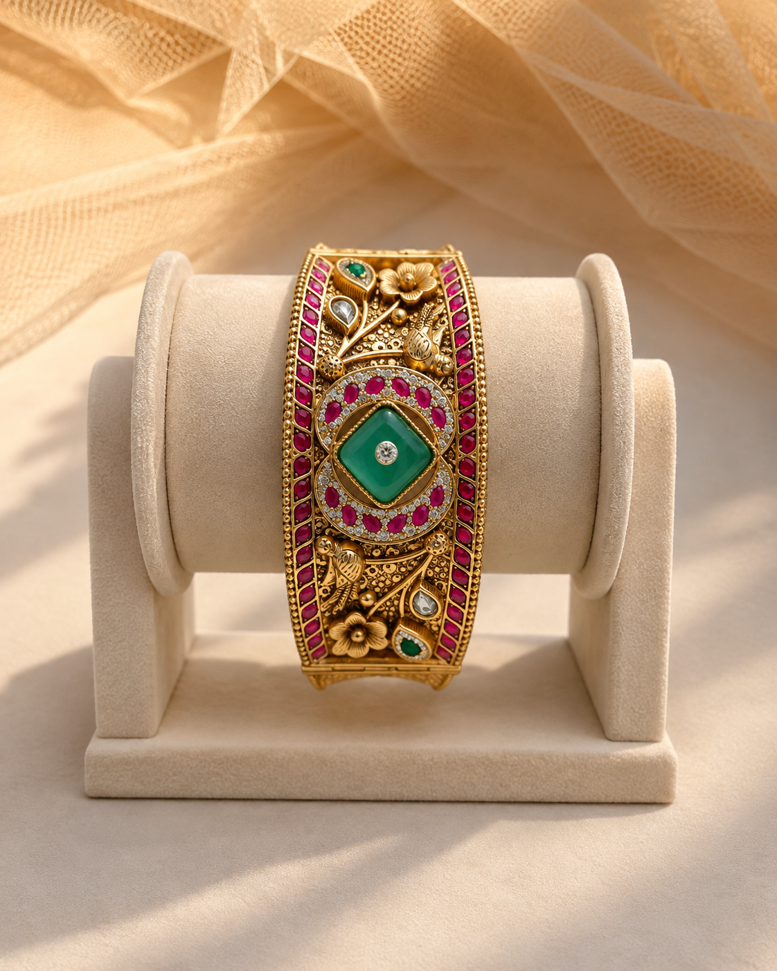 Gold plated Haritage Kada Bangles (Set of 1)