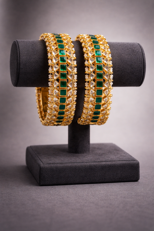 Jadav Kundan Heritage Bangles(Set of 2)