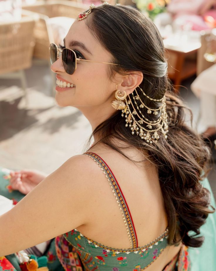 Jadau Ear Chain