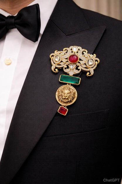 Sabyasachi Men/Women Rubby Brooch-G351300