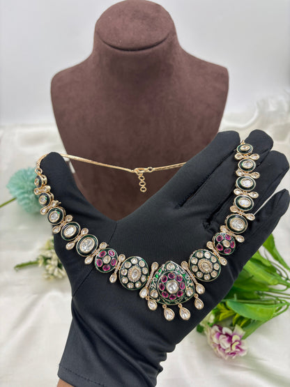 KAVYA KUNDAN PREMIUM MOISSANITE NECKLACE