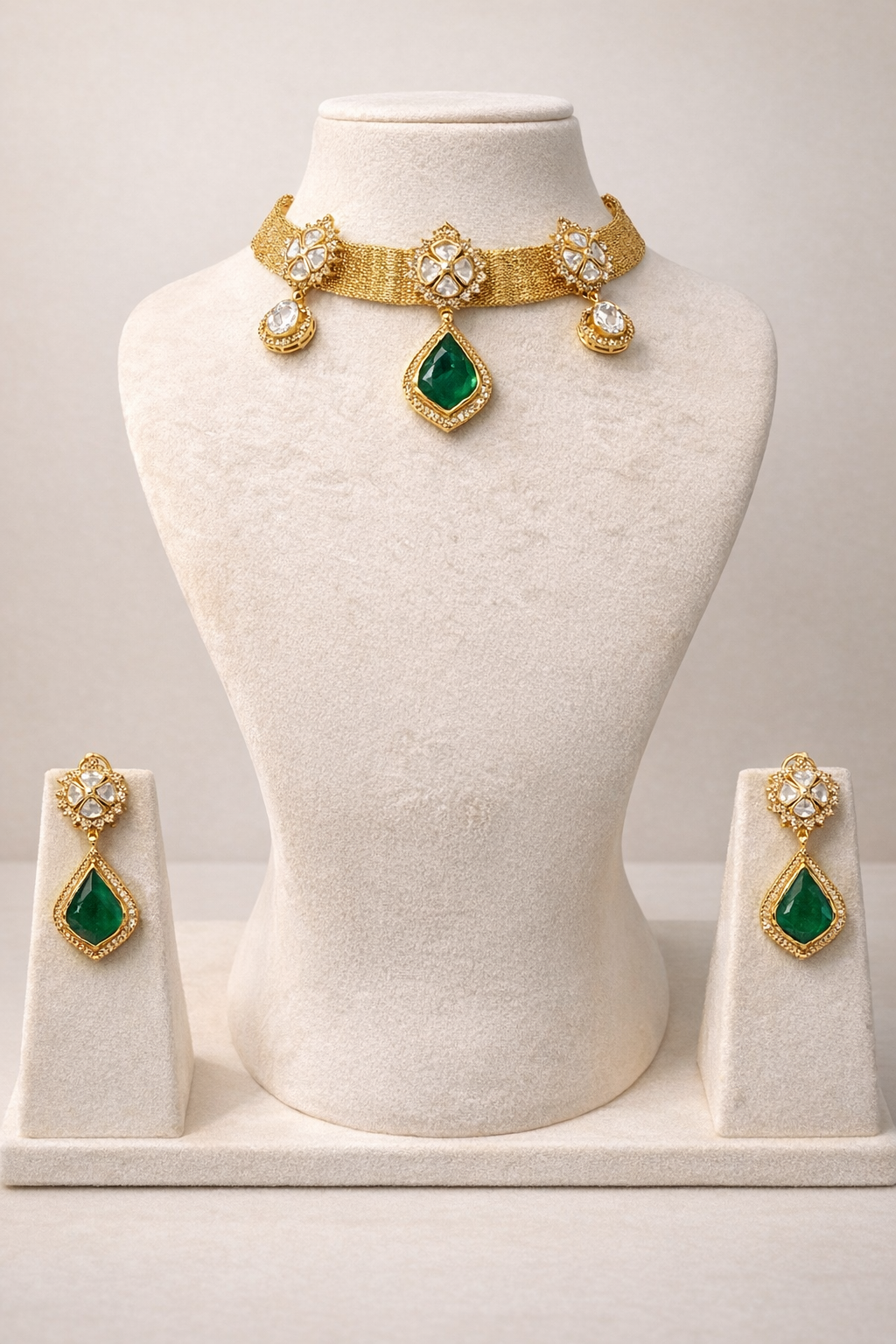choker Emerald Drops Necklace