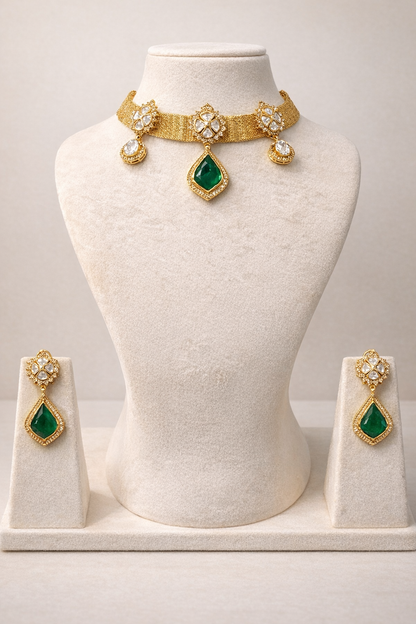 choker Emerald Drops Necklace