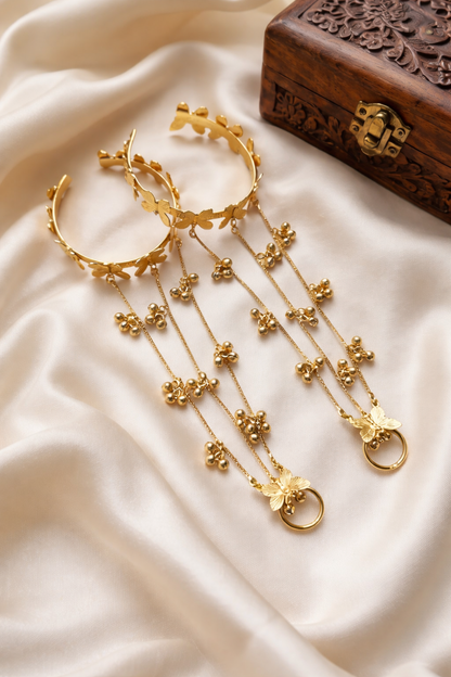 Butterfly Charm Gold Hathphool Bracelet