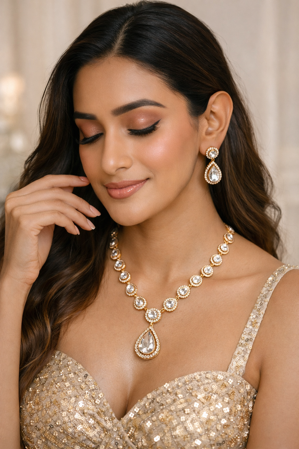 Sona Mossainite Necklace