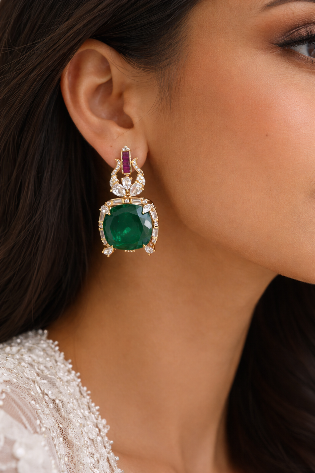 Royal Emerald Designer Diamond Necklace