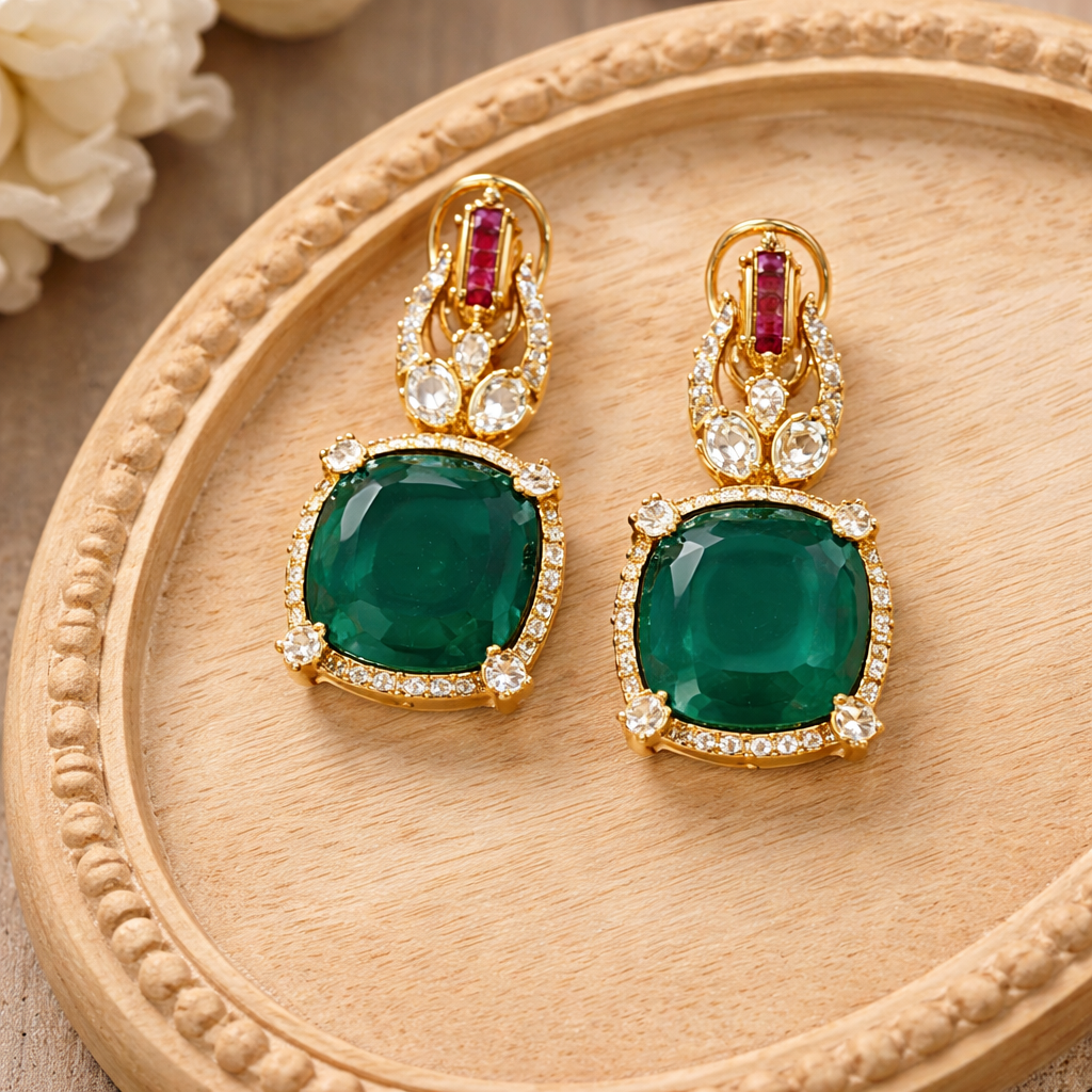 Royal Emerald Designer Diamond Necklace