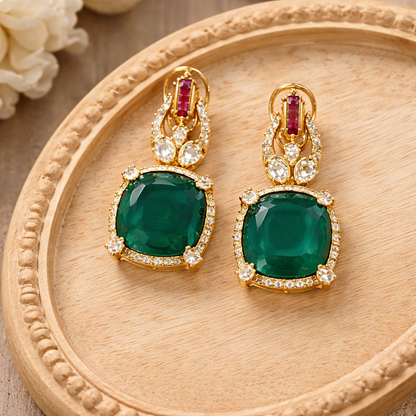 Royal Emerald Designer Diamond Necklace