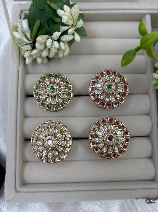 Nita Premium Moissanite Kundan Fingering