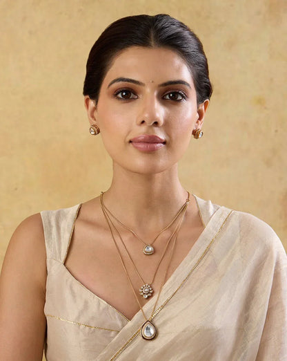 Layer Mossainite Pendant set