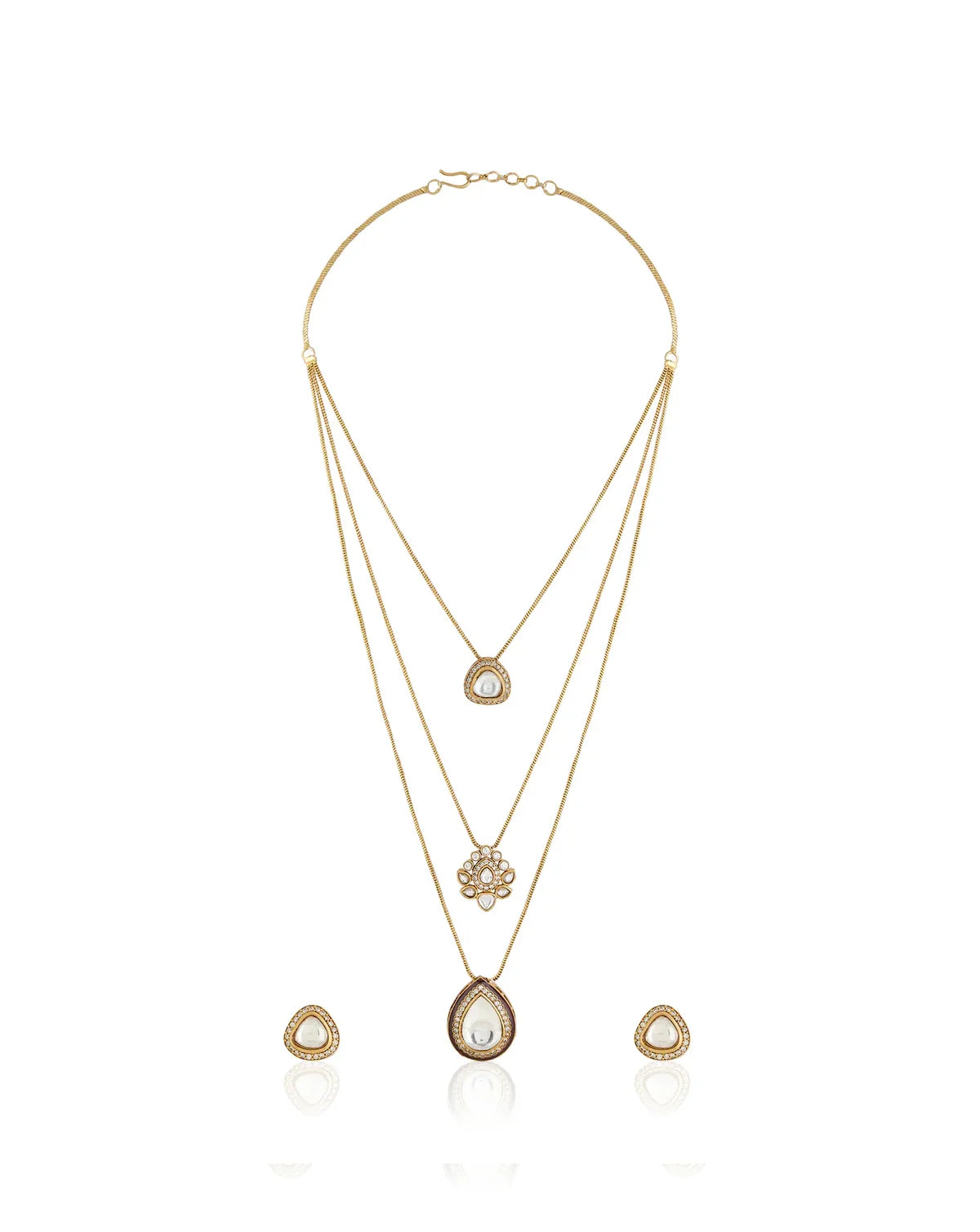 Layer Mossainite Pendant set