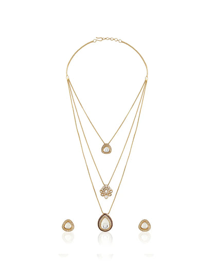 Layer Mossainite Pendant set