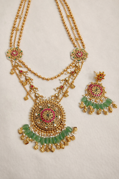 Long Lariat Rani Heritage Necklace Set