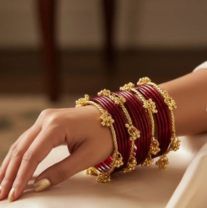 Kashmiri Jigle Bangles with Ghunghroo Charms-G351000