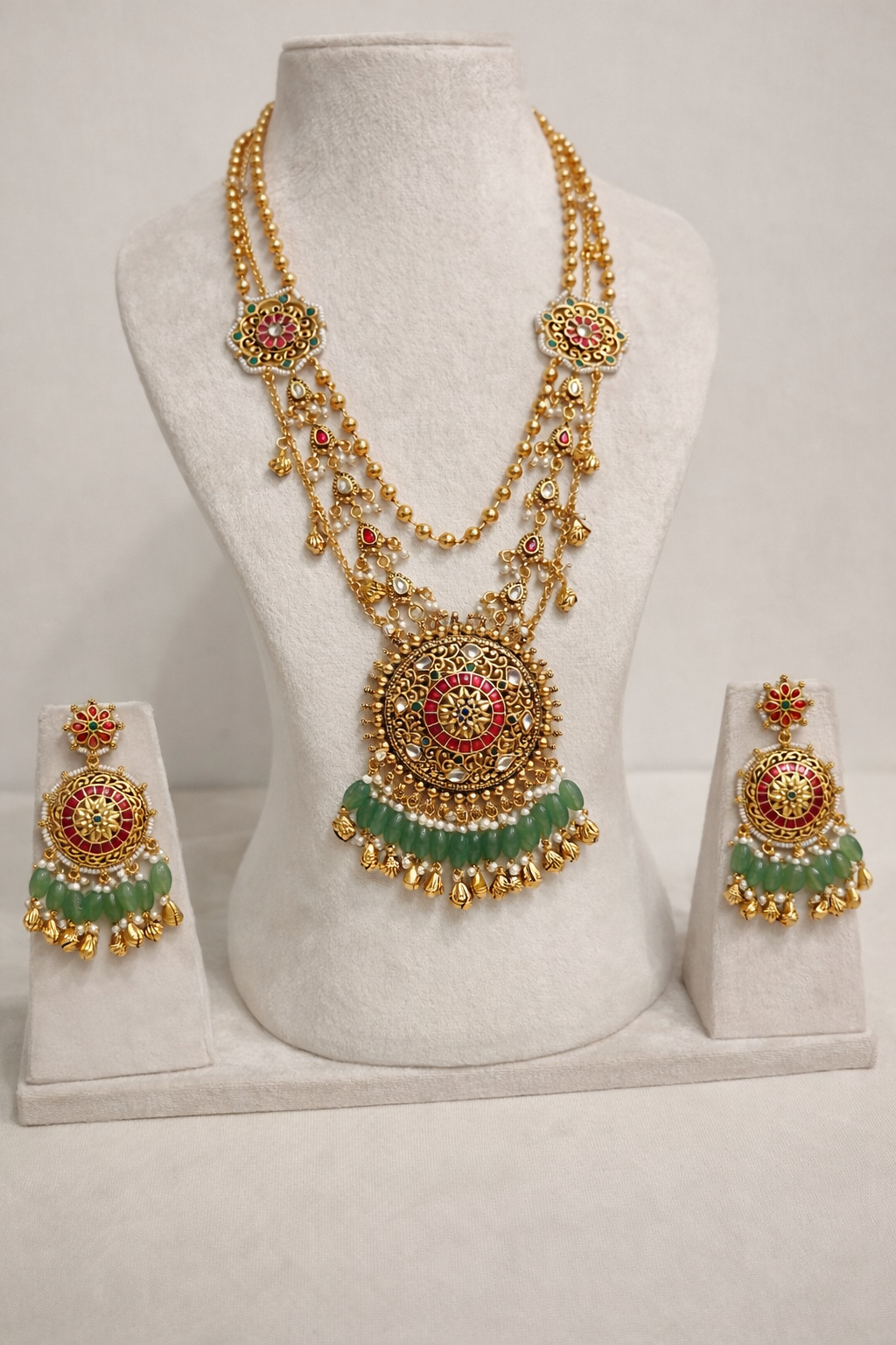 Long Lariat Rani Heritage Necklace Set