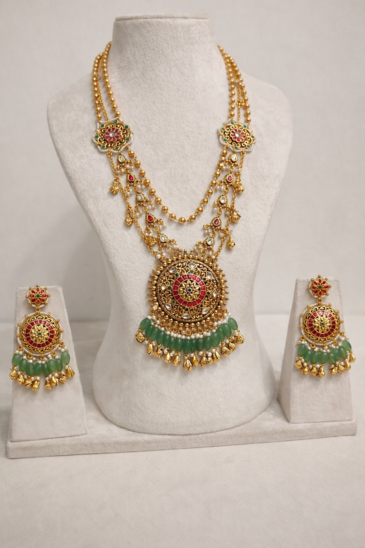 Long Lariat Rani Heritage Necklace Set