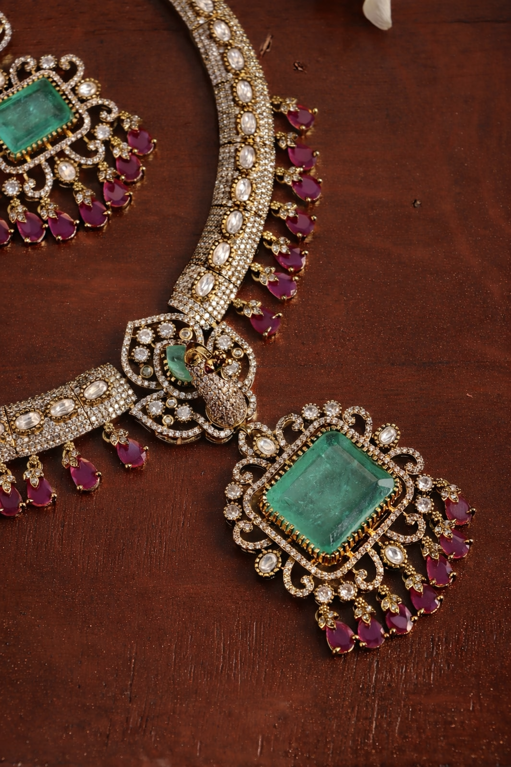 Royal Emerald & Ruby Victorian Choker Set