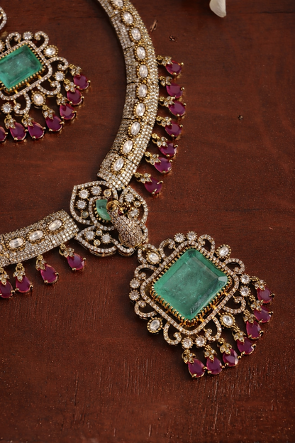 Royal Emerald & Ruby Victorian Choker Set