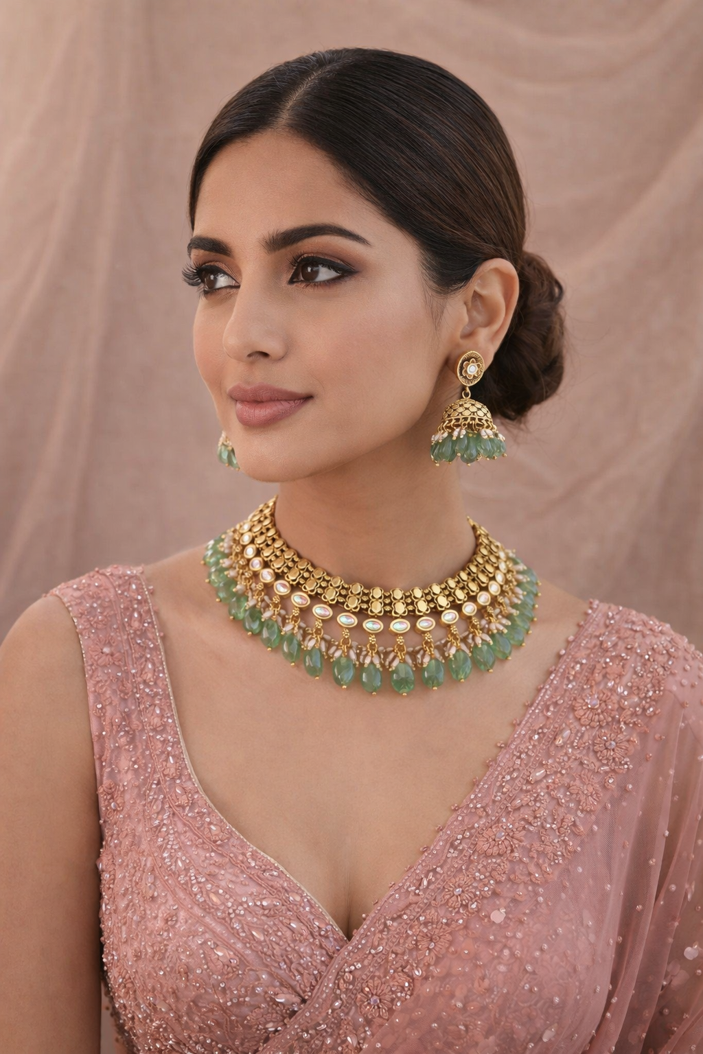 Chandan Short Choker Set