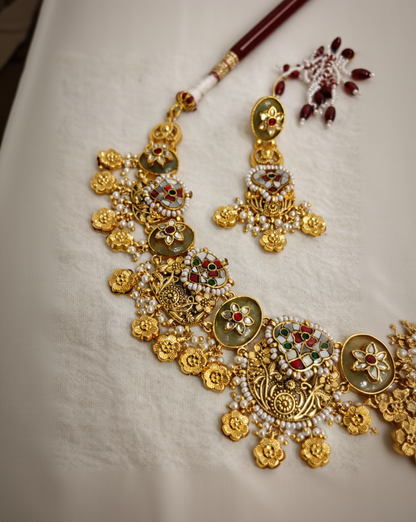MOP Haritage Necklace set-G3510200