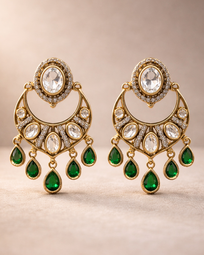 Luxury Two Line Mossainite Necklace Set-G356000