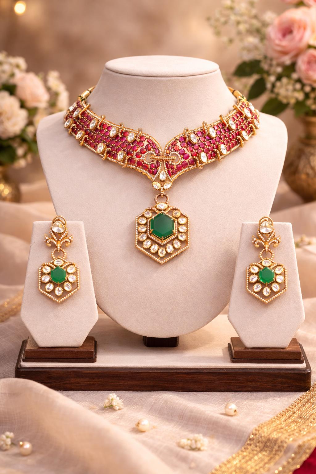 Victorian Rubby Stiff Choker