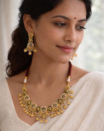 MOP Haritage Necklace set-G3510200