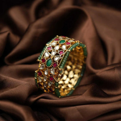 Gold Plated Jadau Polki Bangles