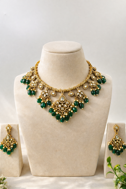 Green Pearl Drop Hassli