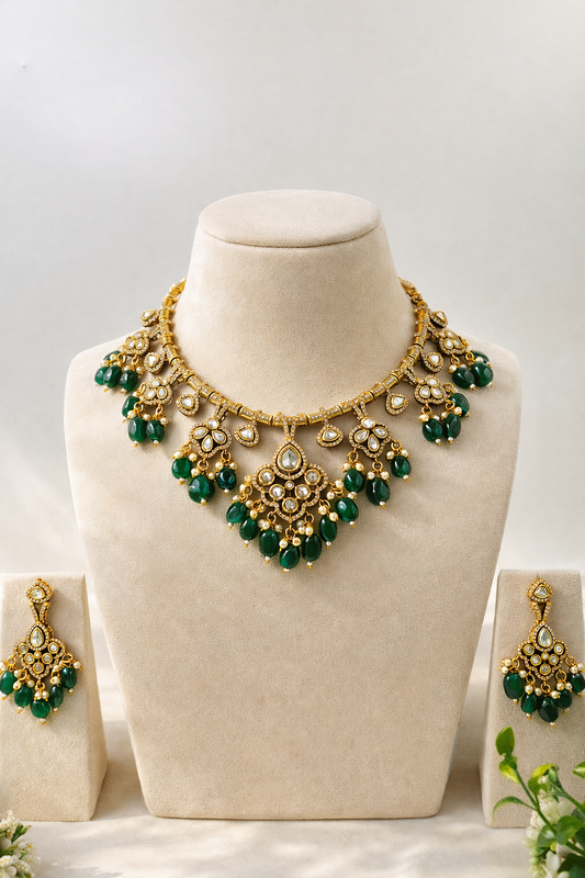 Green Pearl Drop Hassli