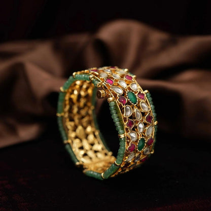 Gold Plated Jadau Polki Bangles