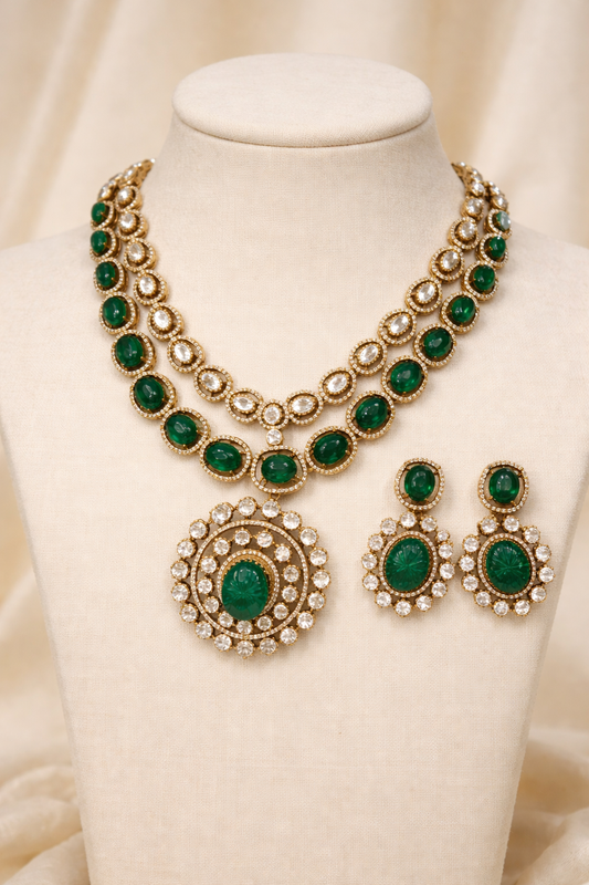 Two Layer Mossainite Necklace