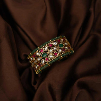 Gold Plated Jadau Polki Bangles