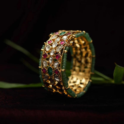 Gold Plated Jadau Polki Bangles