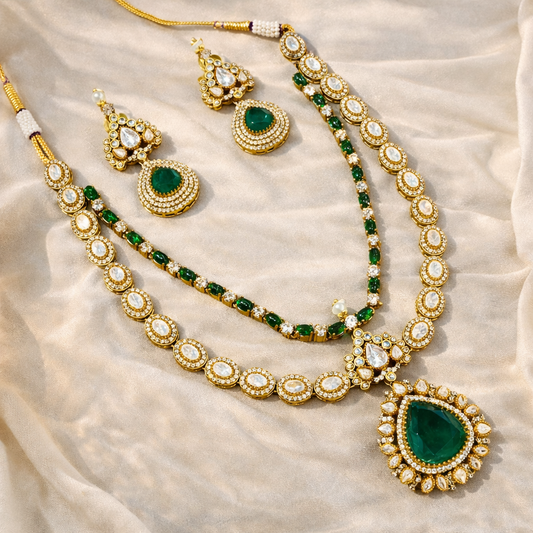 Two Line Mossainite Necklace